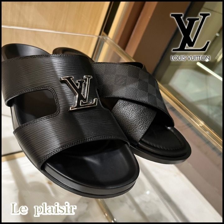 【カジュアルに履ける♪】LOUIS VUITTON★サンダル ブラック Woman ヴィヴ ラン ライト ファブリック サンダル