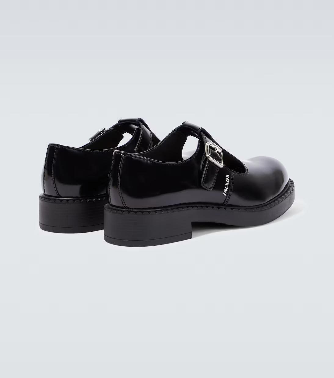 PRADA】レザー ストラップ シューズ 黒 Mary Jane 送料込 (PRADA