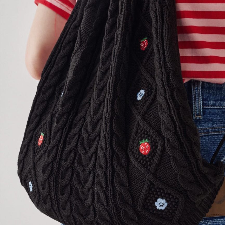 バックパック・リュック RONRON RASPBERRY STRING KNIT BAG 4BXK470 RONRON RASPBERRY STRING KNIT BAG 4BXK470 (RONRON/バック