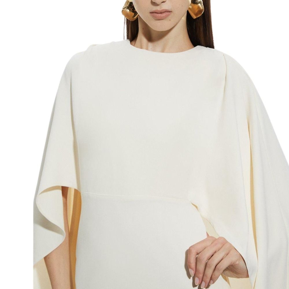 KAREN MILLEN 長袖 ニット マキシドレス フレア 無地 ワンピース ☆Karen Millen アシンメトリックドレープフリル 上質マキシ