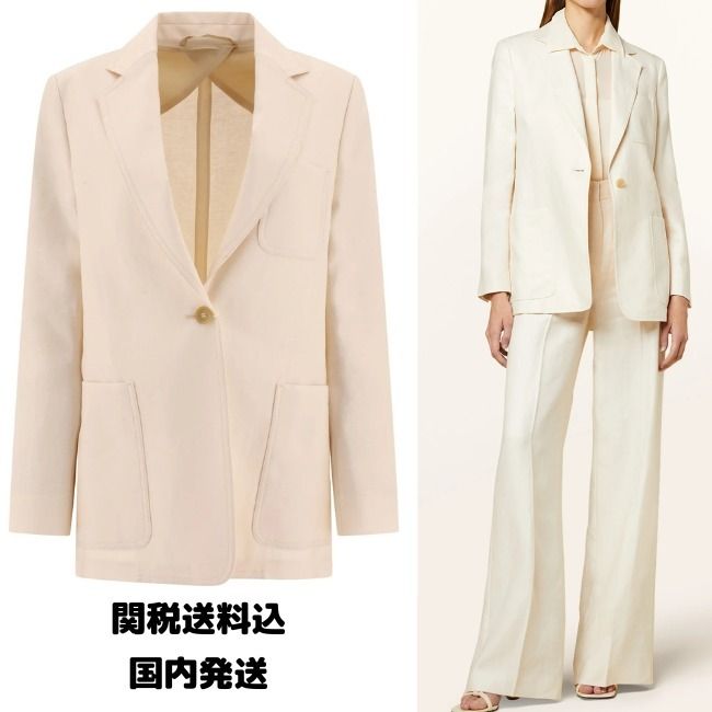 MAX MARA】BOEMIA ピュア リネン シングルブレスト ブレザー