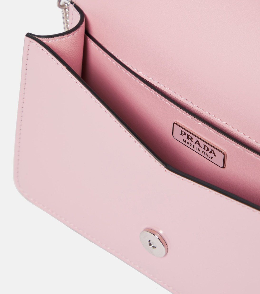 希少】PRADA ロゴ入り レザー ショルダーバッグ ピンク (PRADA