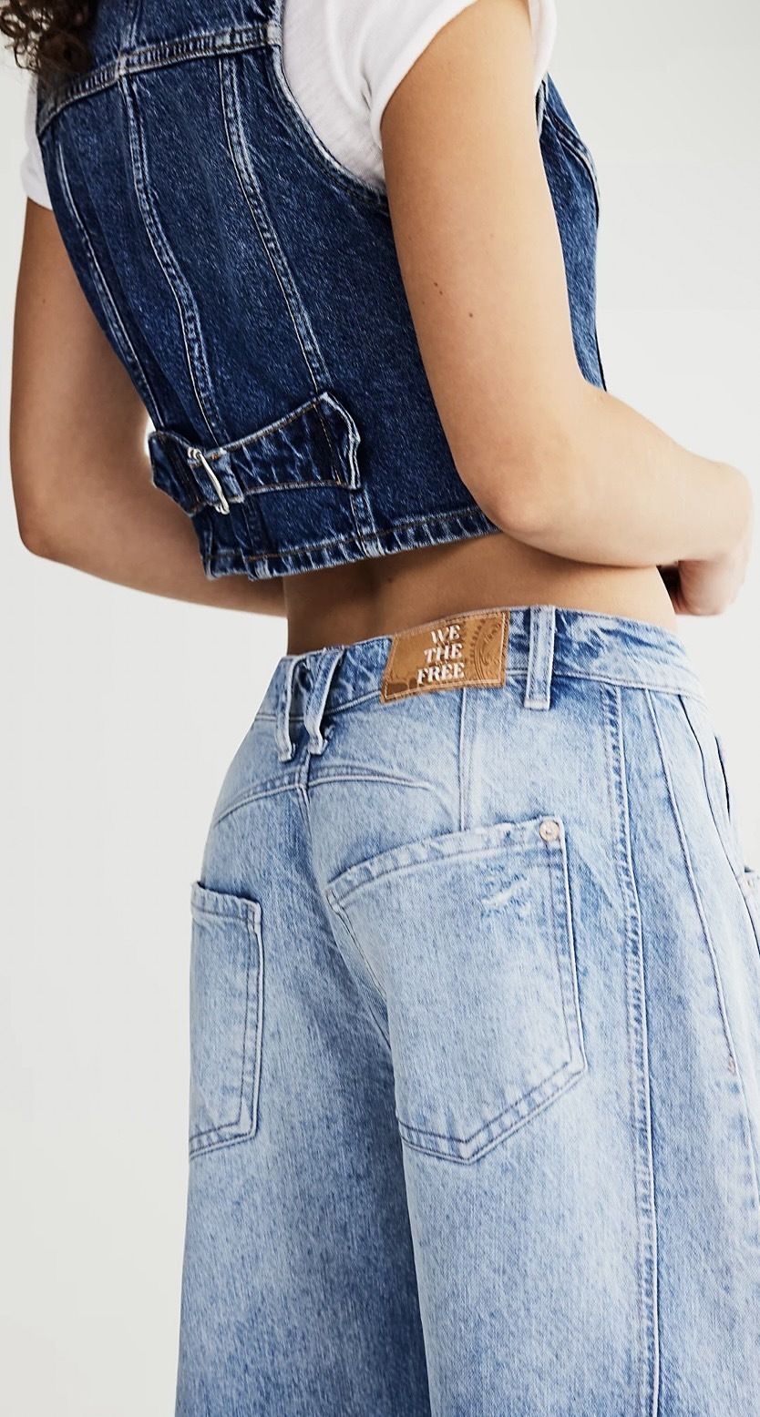 FREE PEOPLE デニム パンツ ボトム ワイド コクーン ジーンズ ☆FREE PEOPLE☆デニム パンツ ボトム ワイド コクーン ジーンズ