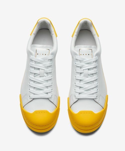 メンズ【MARNI】ホワイトレザースニーカー DADA BUMPER (MARNI