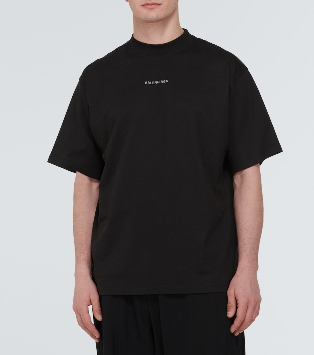 関送込【BALENCIAGA】ロゴコットンジャージーTシャツ