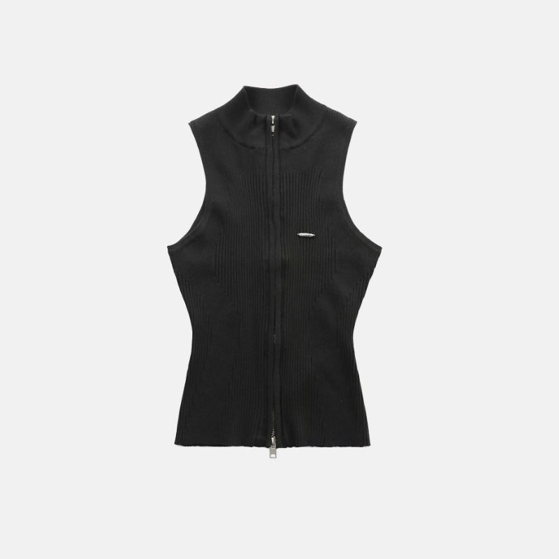BADBLOOD Mockneck tank knit zip-up 4BKH280 (BADBLOOD/タンク