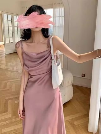 上品ノースリーブロングドレス春夏韓国ギャザー 楽天市場】ワンピース ロング ロングドレス ノースリーブ