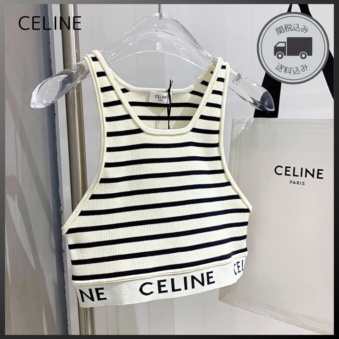 CELINE ストライプ タンクトップ