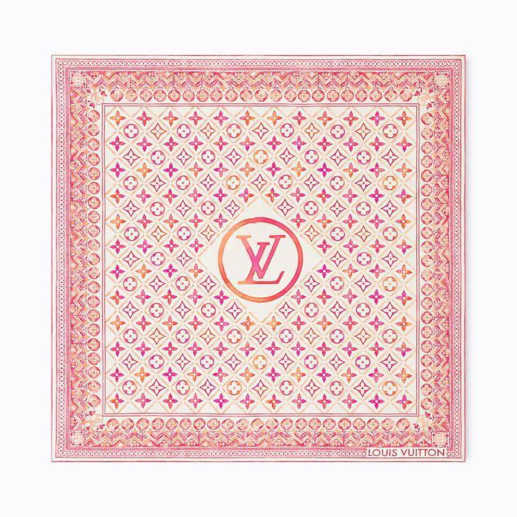 Louis Vuitton 爽やかでフェミニンな ◆ カレ90 LV タイルズ Louis Vuitton 爽やかでフェミニンな ◇ カレ90 LV タイルズ