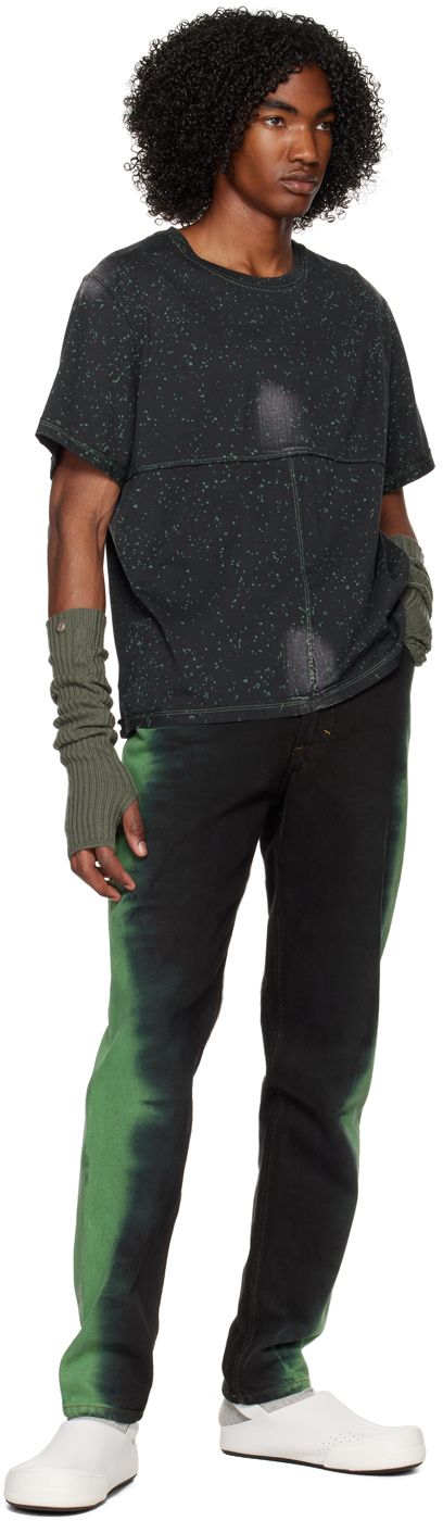【関税込み】Eckhaus Latta SSENSE限定 ブラック Tシャツ 関税込み】Eckhaus Latta ブラック Lapped Tシャツ (ECKHAUS