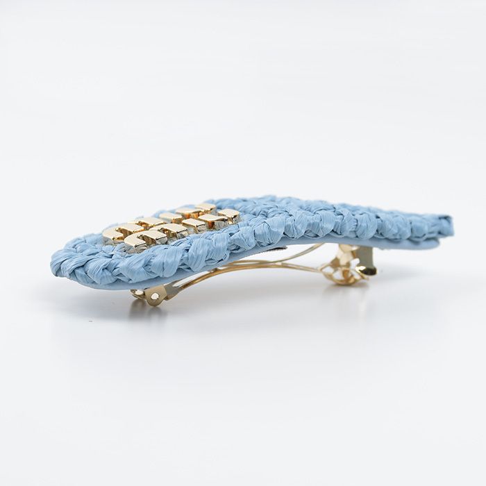 Outlet!!【MIU MIU】 5IF092 ウーブンファブリック ヘアクリップ 国内即発】MIU MIU ウーブンファブリック ヘアクリップ (MiuMiu