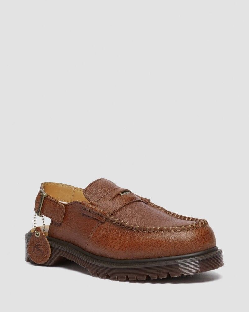 Dr.Martens】PENTON スリングバック ローファー ミュール 茶 (Dr