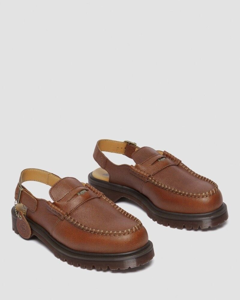 Dr.Martens】PENTON スリングバック ローファー ミュール 茶 (Dr