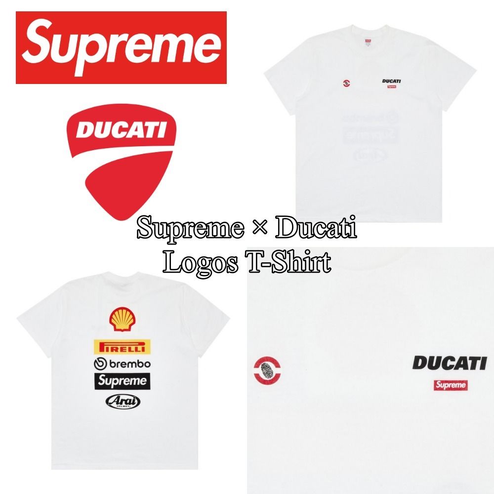 Supreme x Ducati】Logos T-Shirt☆ブランドコラボ☆ (Supreme/T