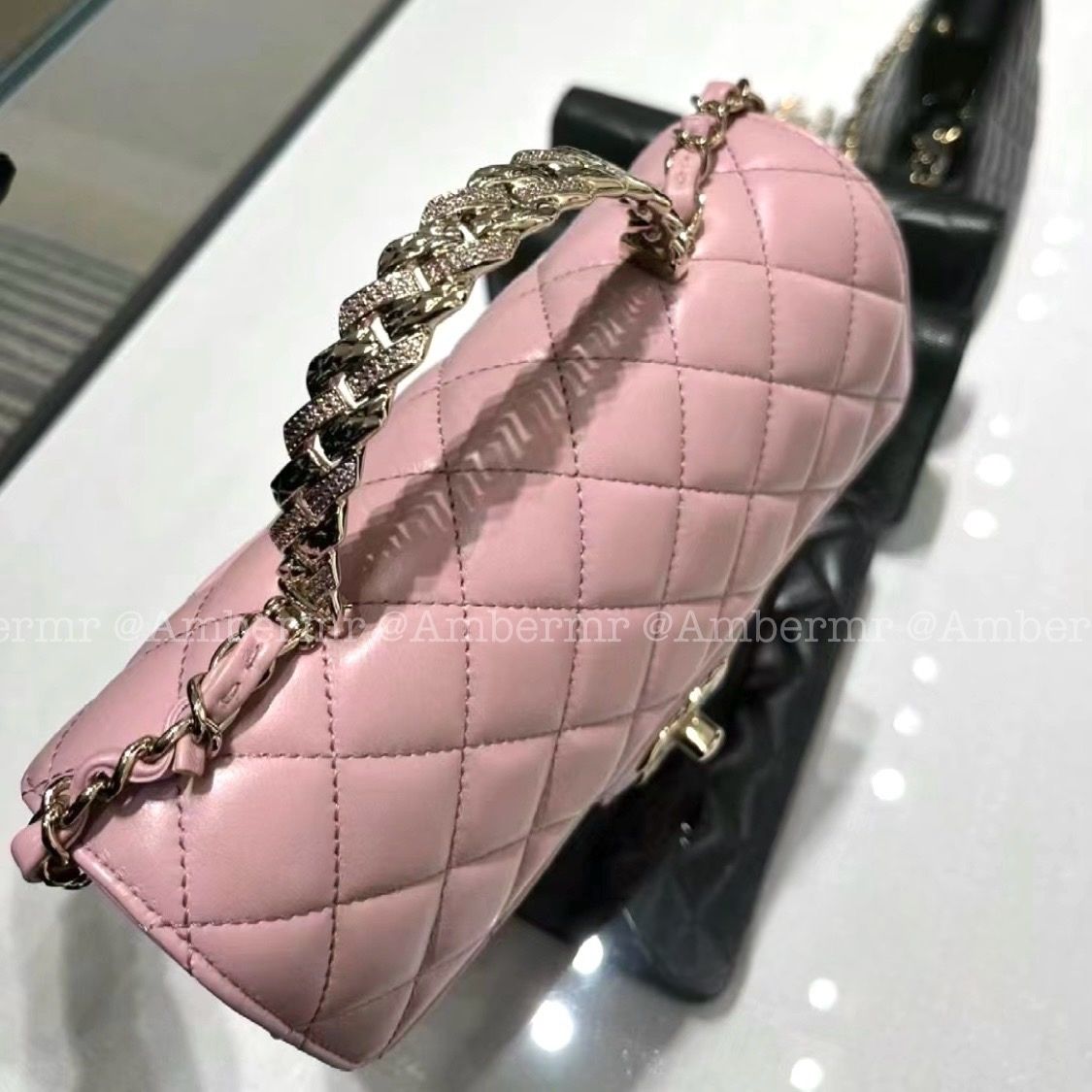24A CHANEL CC ハンドルフラップバッグ ピンク (CHANEL