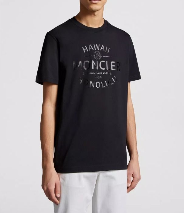 MONCLER 2024春夏新作 プリント入り クルーネック半袖Tシャツ MONCLER 2024春夏新作 プリント入り クルーネック半袖Tシャツ