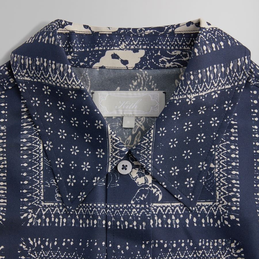 kith NYC】シルクツイル ボックスカラーオーバーシャツ (KITH