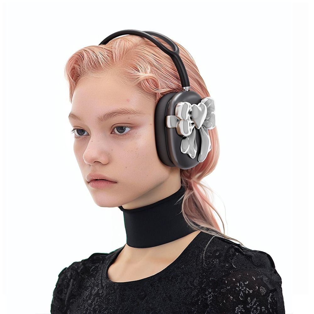 Airpods promax Bow 01 SILVER (One side 製品) (ANDAASH