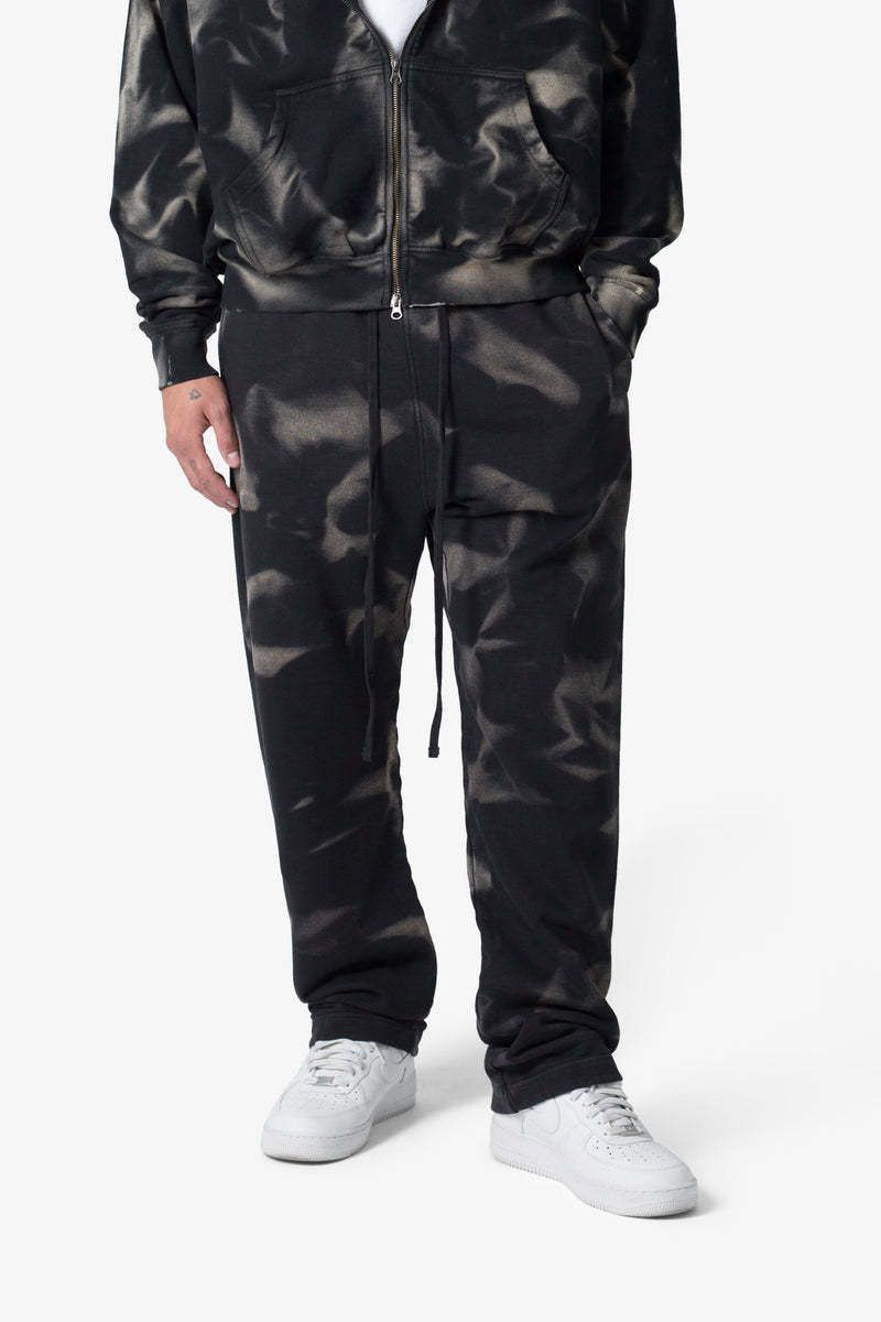 MNML SUN BURNED ジップアップ パーカー Washed Black 送料込み MNML SUN BURNED ジップアップ パーカー & スウェット パンツ