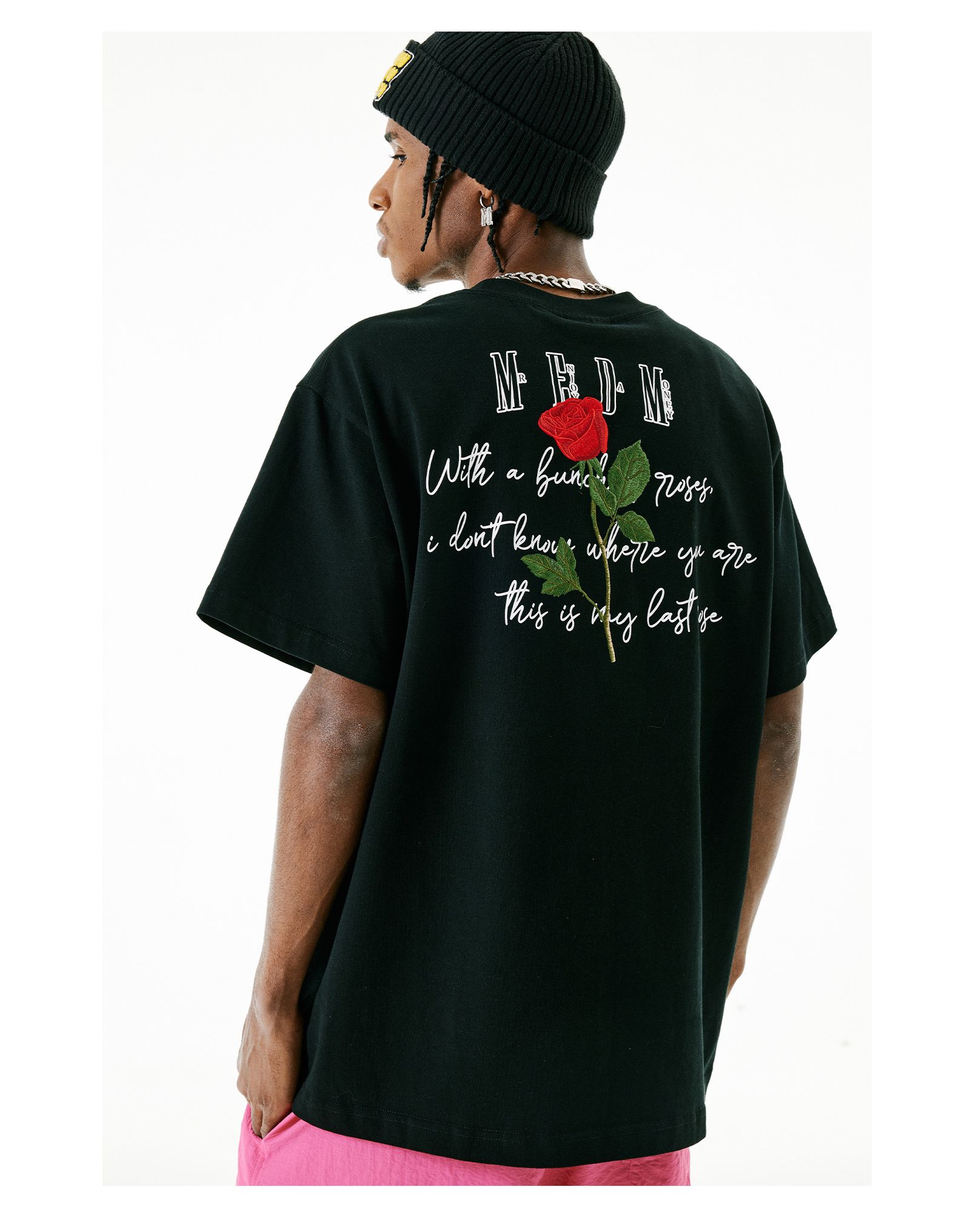 MEDM レトロ きロゴ Tシャツ 半袖 男女兼用 MEDM レトロ きロゴ Tシャツ 半袖 男女兼用 (MR. ENJOY DA MONEY