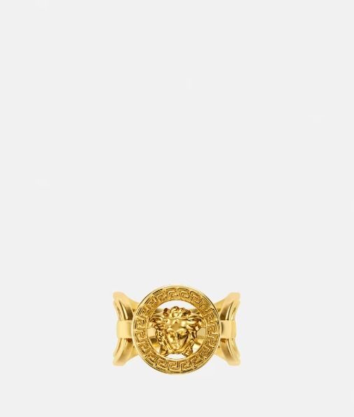 【関税込】◆VERSACE ヴェルサーチェ◆メドゥーサ ヘッド リング クリスタル ラ メドゥーサ リング ゴールド | VERSACE JP