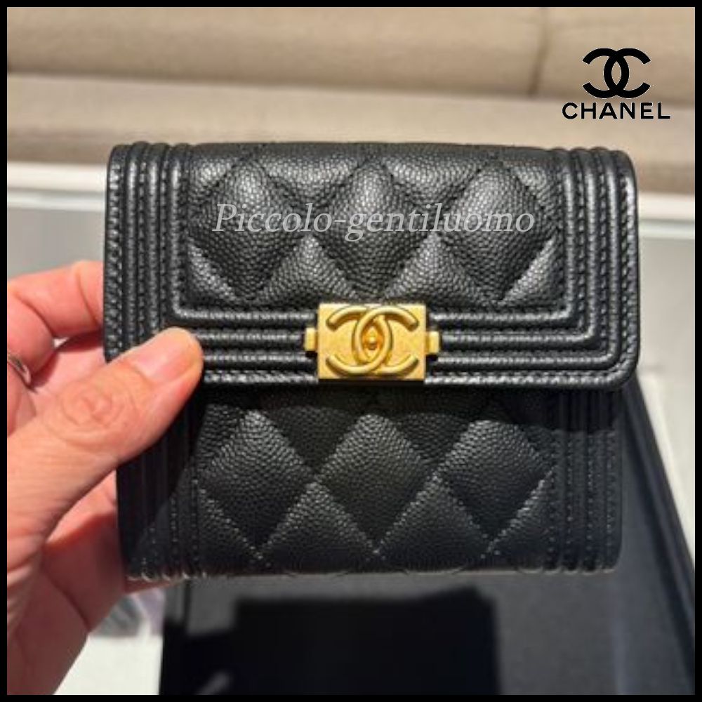 スタイリッシュ☆シャネル BOY CHANEL コンパクト折りたたみ財布