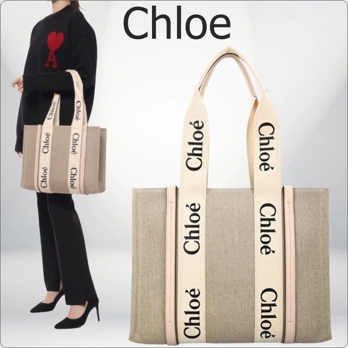 Chloe クロエ トートバッグ/WOODY MEDIUM レディース