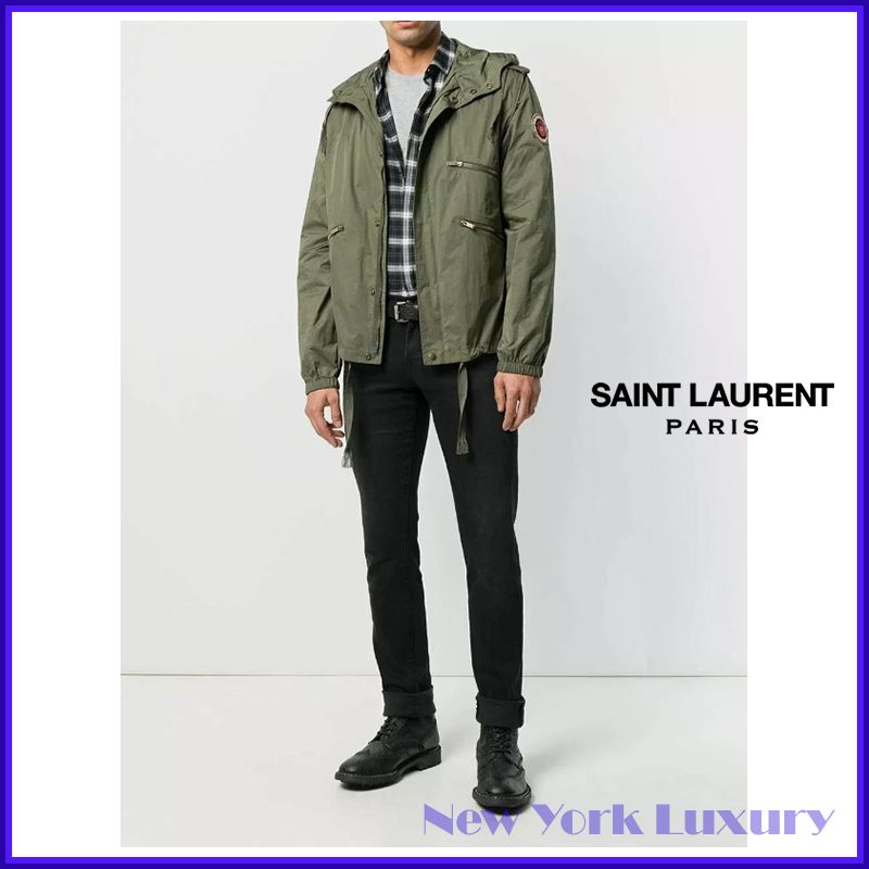 SAINT LAURENT☆素敵！Khaki HOODED Lightweight PARKA Jacket