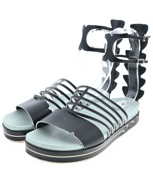 ファッション 通販 FENDI フェンディ サンダル 黒 EU37 1/2(24cm位) 4103824M0004 靴
