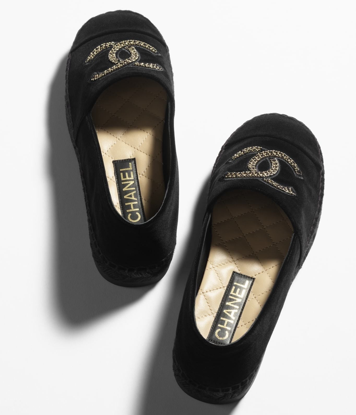【リラックスした履き心地♪】CHANEL エスパドリーユ ベルベット 可愛いのに歩きやすい!【CHANEL】エスパドリーユ (CHANEL