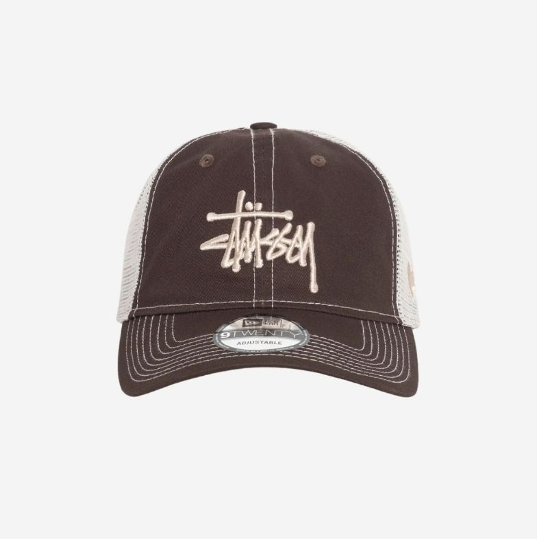 ステューシー】Stussy New Era 9twenty Basic Trucker Brown