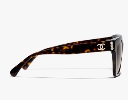 パールがアクセント】CHANEL スクエア シェイプ サングラス