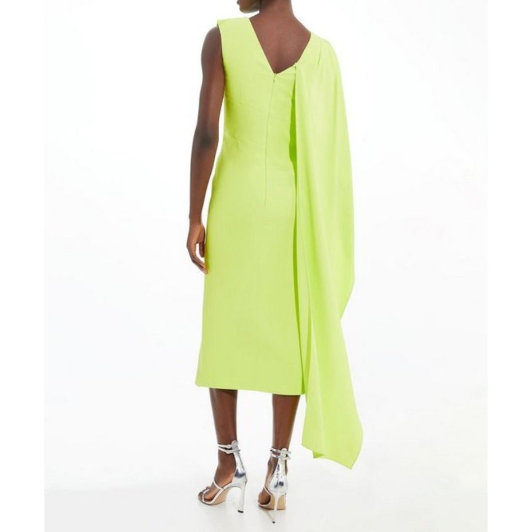 KAREN MILLEN* アシンメトリー ドレープ ミディドレス Karen Millen アシンメトリー ドレープ ミディ ドレス (Karen
