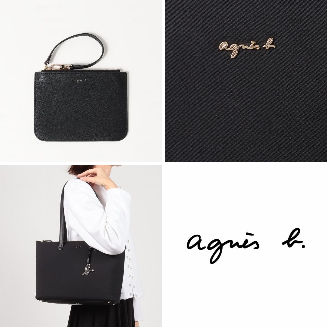 品揃え豊富で b(アニエスベー) Agnes ロゴチャーム A4収納 トートバッグ バッグ
