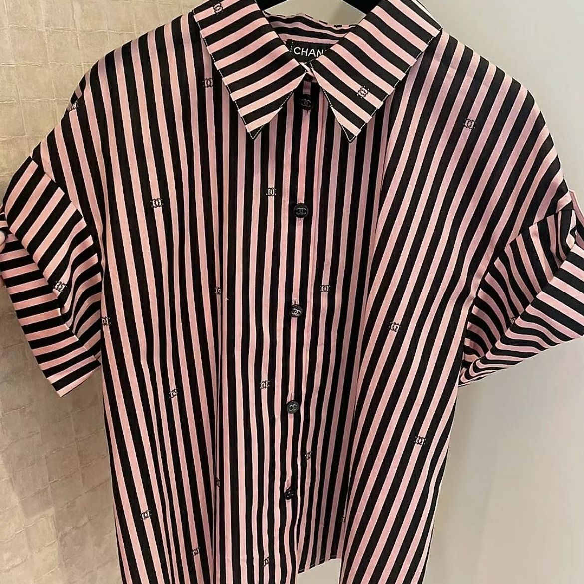 CHANEL - CHANEL シャネル 24A ココビーチ ストライプブラウス