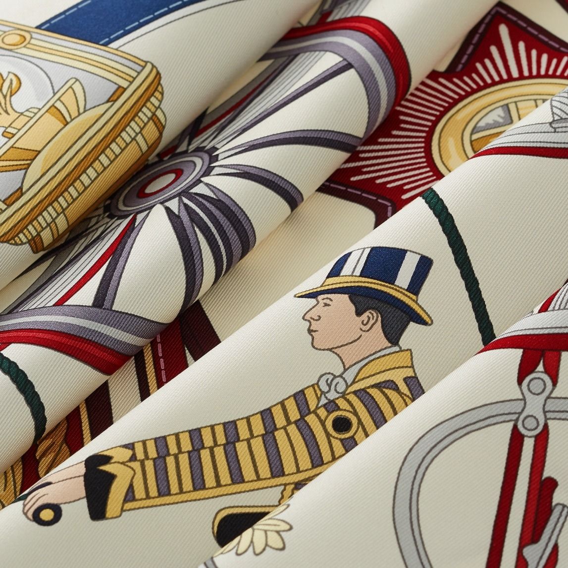 HERMES 最新作 上品 大人スカーフ シルク カレ90 Stately Wheels