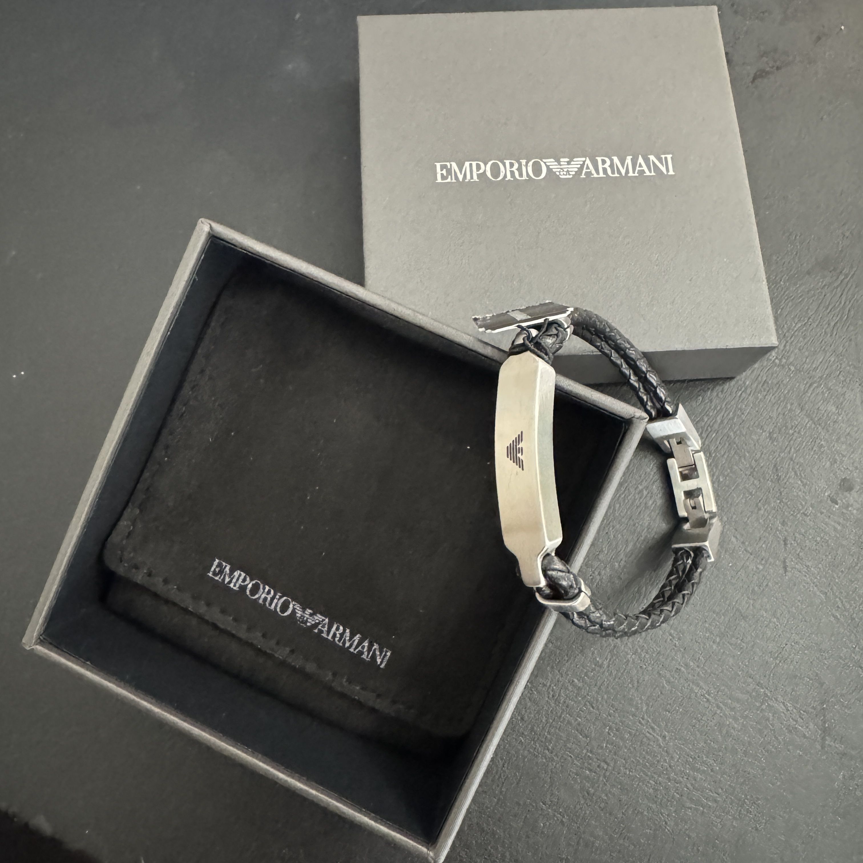 EMPORIO ARMANI ブレスレット Amazon | Emporio Armani メンズ シルバーステンレススチール