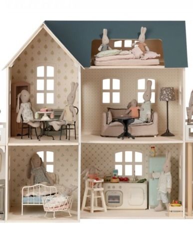 ☆Maileg☆ 日本未入荷 デラックス木製ドールハウス 3階建