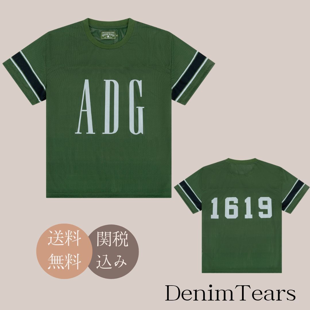 [Denim Tears] Adg 半袖Tシャツ DenimTears】ADG Inc. メッシュ バーシティ ティー グリーン
