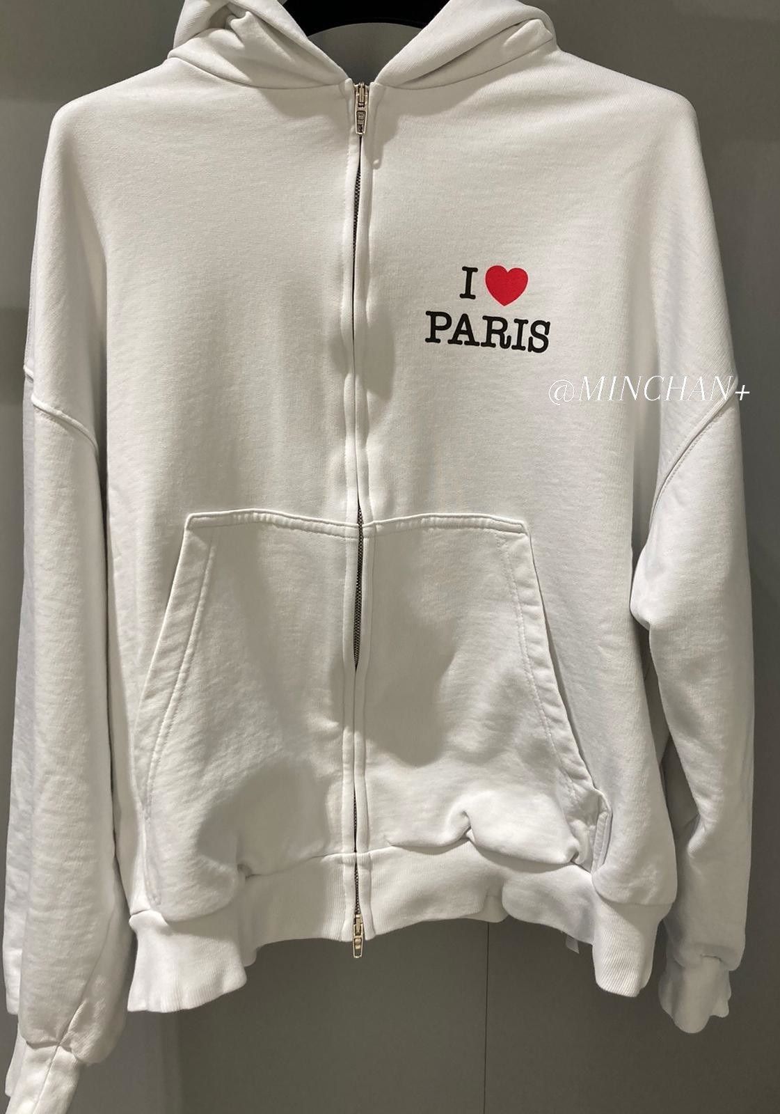 BALENCIAGA】I LOVE PARIS & BALENCIAGA ZIP-UP フーディー