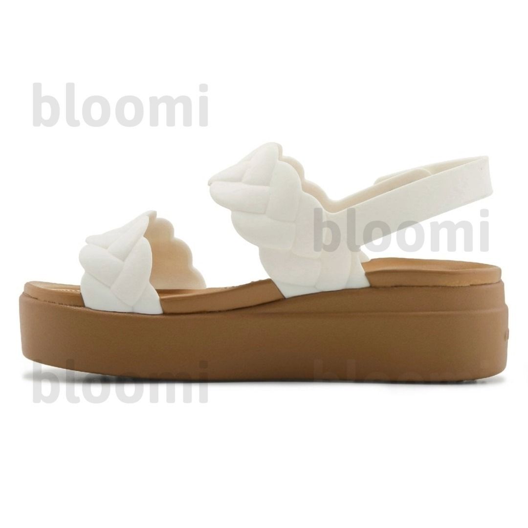 【CROCS】Brooklyn Woven ウェッジ プラットフォーム サンダル Amazon | Crocs (クロックス) レディース ブルックリン ロー