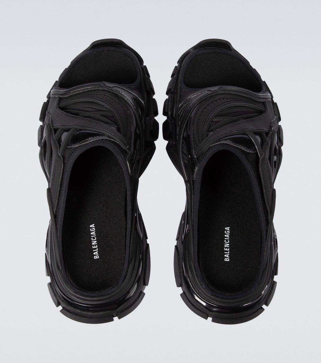 希少☆関税込【BALENCIAGA】TrackスライドサンダルBlack