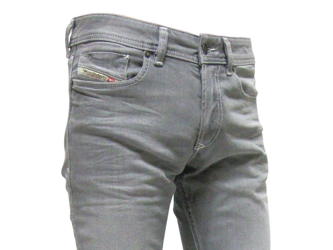 DIESEL Sleenker X ジーンズ デニム Grey 送料込み DIESEL裏地切り替え 白ステッチスキニージーンズSLEENKER-X 翌着