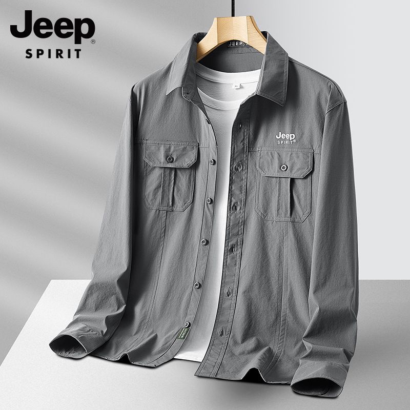 【JEEP SPIRIT】 ひんやり 速乾 長袖 半袖 シャツ 薄手 JEEP SPIRIT】 ひんやり 速乾 長袖 半袖 シャツ 薄手 (JEEP