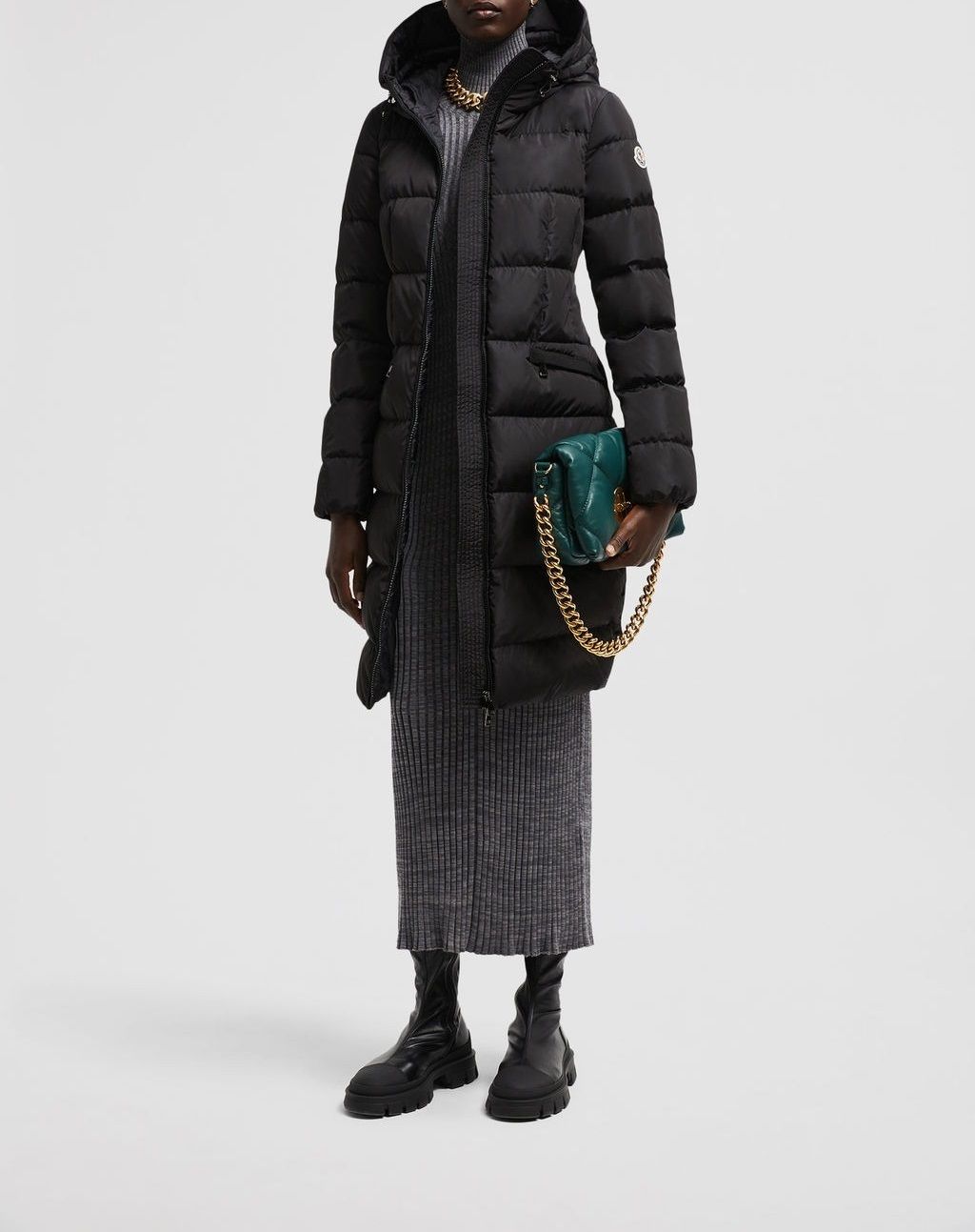 直営店買付【MONCLER】AVOCETTE ロングダウンジャケット スリム