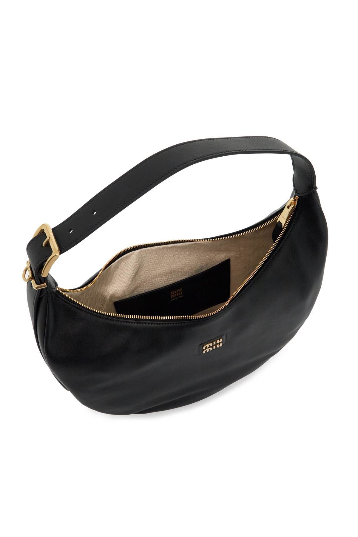 MIUMIU】レザーホーボーバッグ【関税送料込】 (MiuMiu