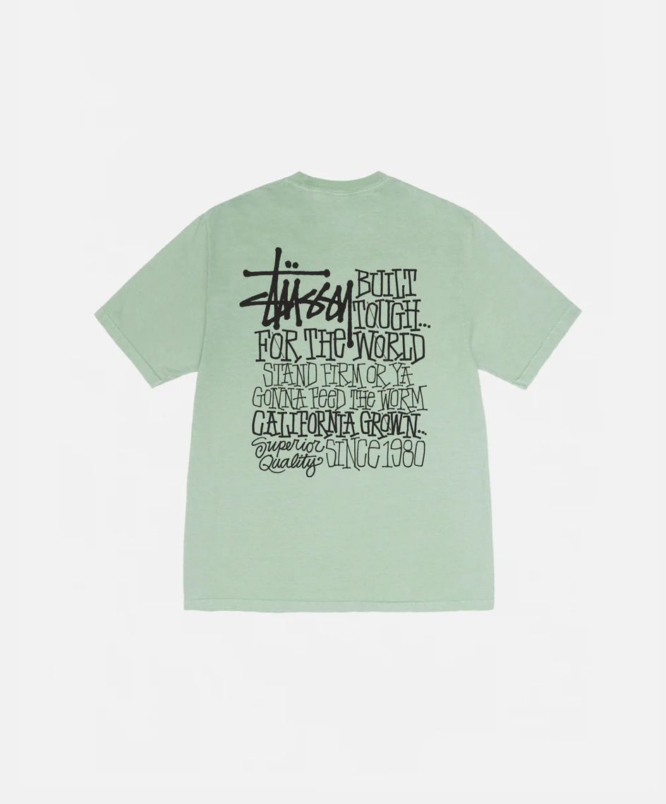 【STUSSY】PIGMENT DYED SS THERMAL ☆コットンワッフル Tシャツ ☆24SS 大人気☆STUSSY CALIFORNIA GROWN TEE PIGMENT DYED