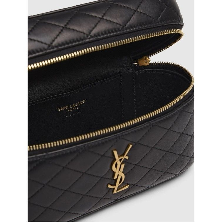 SaintLaurent】かごバッグ ショルダーバッグ レザーハンドル