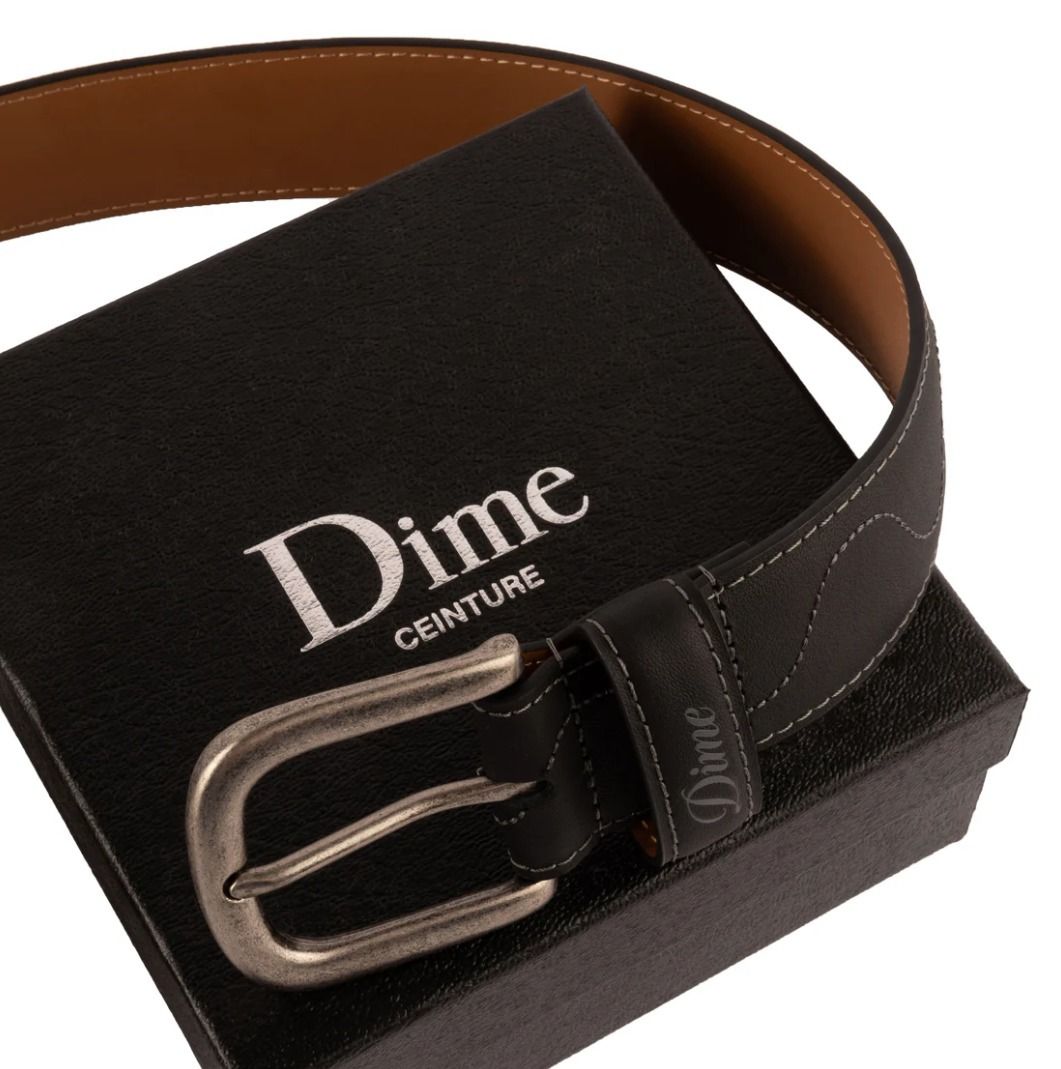 Dime Premium Leather Belt / Black (ダイム ベルト