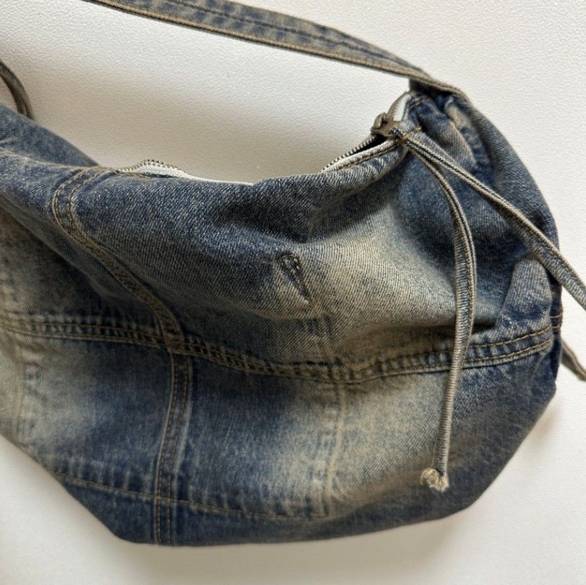 ☆SCULPTOR☆Washed Denim Duffle Bag 男女兼用 大人気 韓国発 ☆SCULPTOR☆Washed Denim Duffle Bag 男女兼用 大人気 韓国発